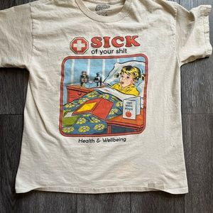 "Sick of your shit" graphic T-shirt